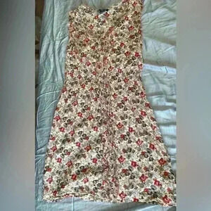 Angie Women Ivory Casual  Summer  Floral Dress Jr's S